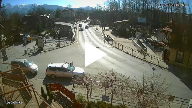Kamera z widokiem na skrzyżowanie Krupówek z Kościeliską w Zakopanem